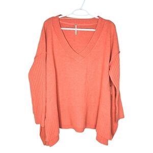 FREE PEOPLE ORION A-LINE TUNIC SWEATER LIGHTEST ROSE SMALL (oversized)
